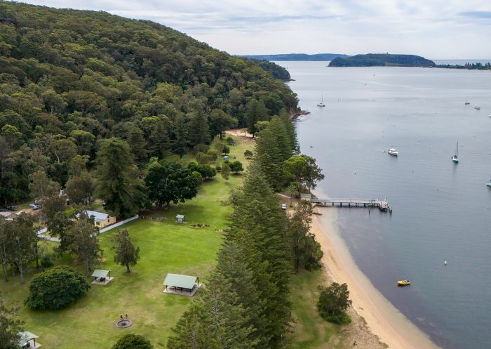 The Basin campground, Ku-Ring-Gai Chase National Park - Credit: John Spencer/DCCEEW Aerial view of The Basin campground, Ku-Ring-Gai Chase National Park