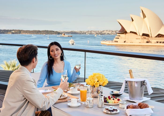 Park Hyatt, The Rocks Couple having an outdoor breakfast at Park Hyatt, The Rocks