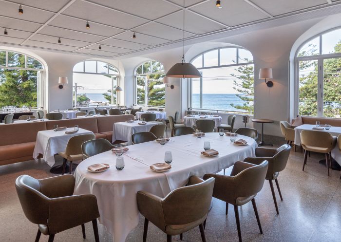 The light filled room at Mimi's restaurant on the middle level of the Coogee Pavilion, Coogee