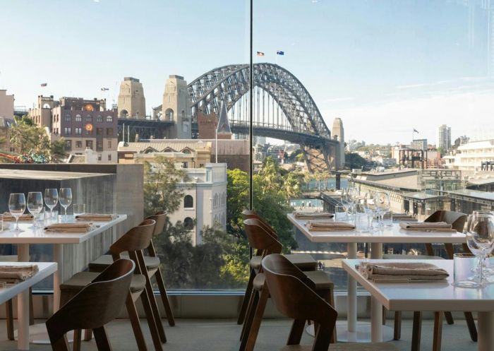 Canvas Restaurant interior at the MCA, Circular Quay