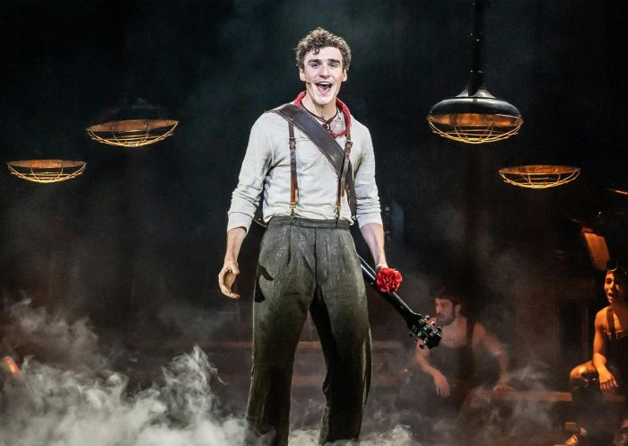 Actor performing on stage in Hadestown, Theatre Royal Sydney