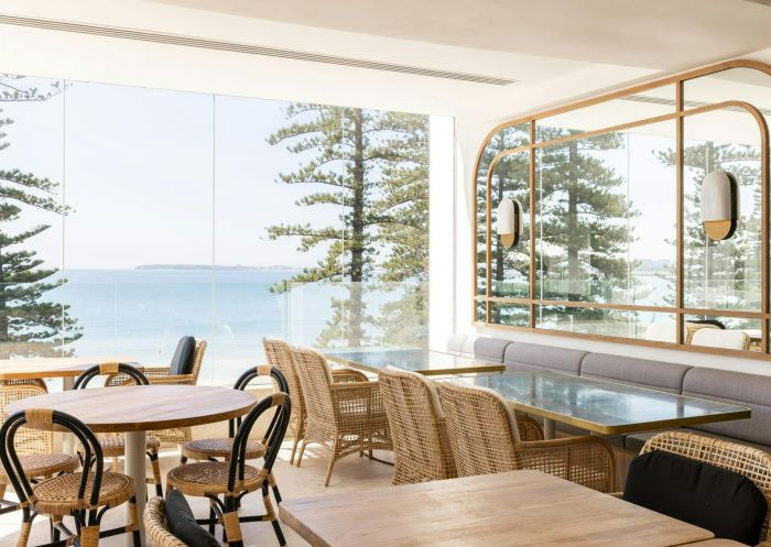 Novotel Sydney Brighton Beach, Brighton-Le-Sands - Credit: Novotel Brighton Beach View of the beach from Ammos Restaurant at Novotel Sydney Brighton Beach, Brighton-Le-Sands