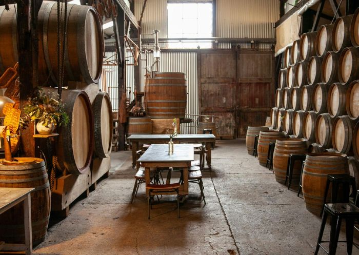 Cosy interior of the brewery at Wildflower Brewing & Blending, Marrickville
