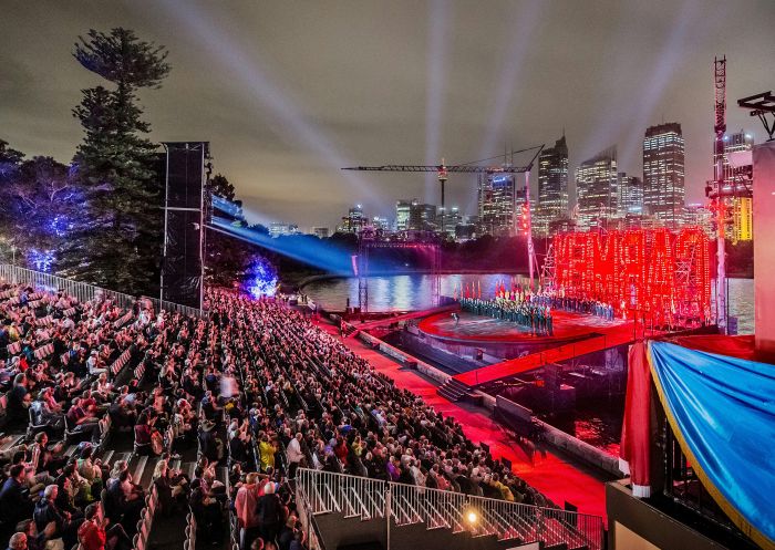 Performers on stage at Handa Opera on Sydney Harbour, Sydney Harbour