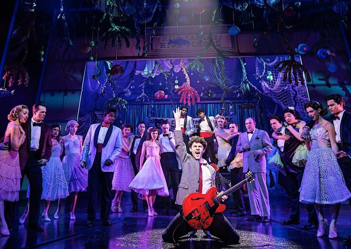 Performers on stage at Back to the Future The Musical - Sydney, Lyric Theatre 
