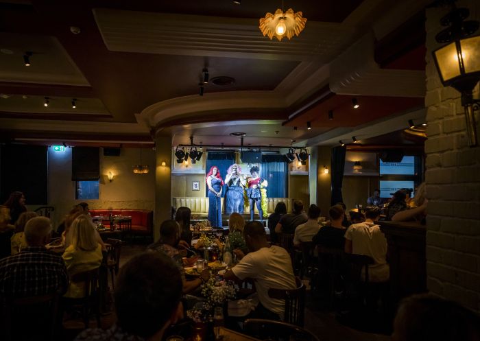 Patrons enjoying a Drag n' Dine night, The Imperial, Erskineville, Sydney Inner West