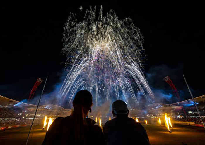 Watching fireworks, Sydney Royal Easter Show, Sydney - Credit: Sydney Royal Easter Show