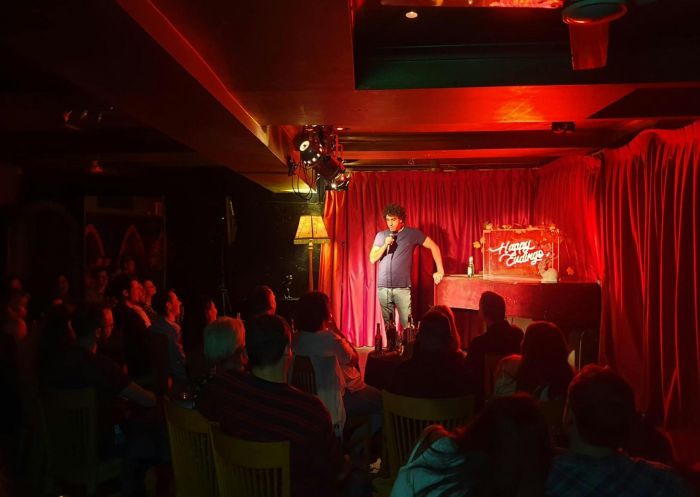 Comedy performance, Happy Endings Comedy Club, Kings Cross, Inner Sydney - Credit: Mark David