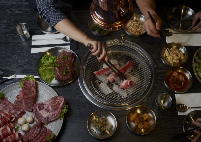 Korean BBQ cooking, Kogi Korean BBQ, Haymarket, Inner Sydney - Credit: Kogi Korean BBQ