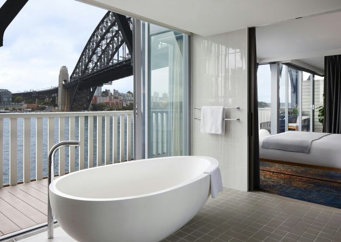 Pier One Sydney Harbour, Walsh Bay View of the Sydney Harbour Bridge from a hotel room in Pier One Sydney Harbour in Walsh Bay, Sydney