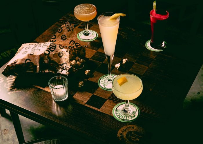 Bar table of drinks, Centro 86, Sydney CBD - Credit: Dexter Kim