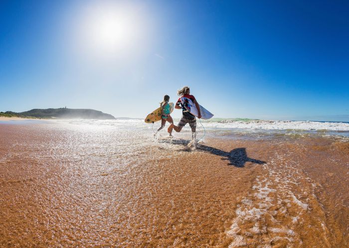 Surfing at Palm Beach