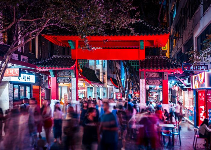 Crowds gathered for Lunar New Year, Chinatown, Haymarket