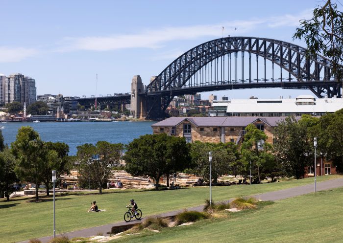 View of Sydney Harbour Bridge, Barangaroo Reserve, Barangaroo