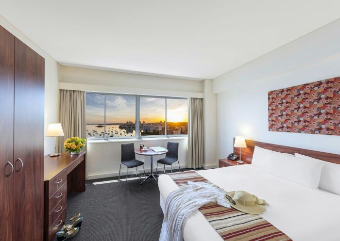 Macleay Hotel, Potts Point - Credit: Macleay Hotel Hotel room with a view of Elizabeth Bay, Macleay Hotel, Potts Point - Credit: Macleay Hotel
