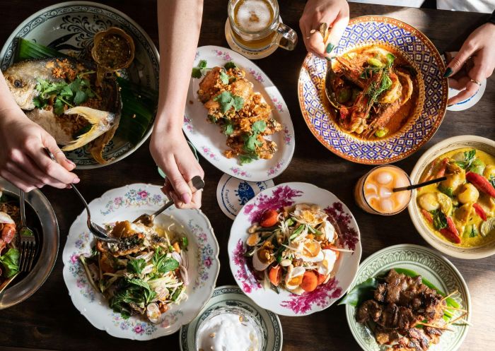 Table of dishes of food, Porkfat, Haymarket - Credit: Leigh Griffiths | Porkfat