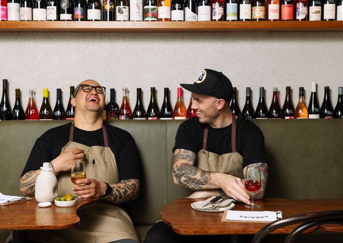 Owners Morgan McGlone and Nathan Sasi, Bar Copains, Surry Hills - Credit: Bar Copains