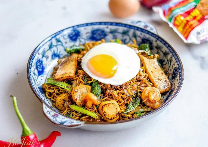 Dish with egg, Ho Jiak Haymarket, Haymarket - Credit: Ho Jiak Haymarket