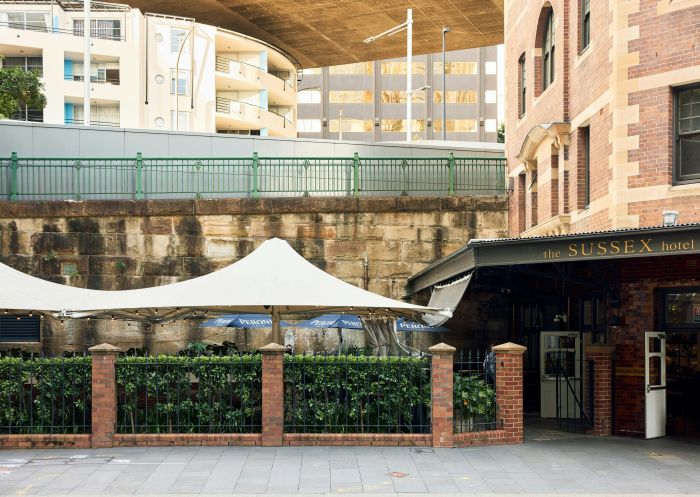 Pub exterior with beer garden, The Sussex Hotel, Sydney - Credit: The Sussex Hotel