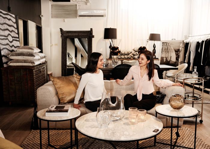 Women shopping for homewares, Manyara Home, Mosman