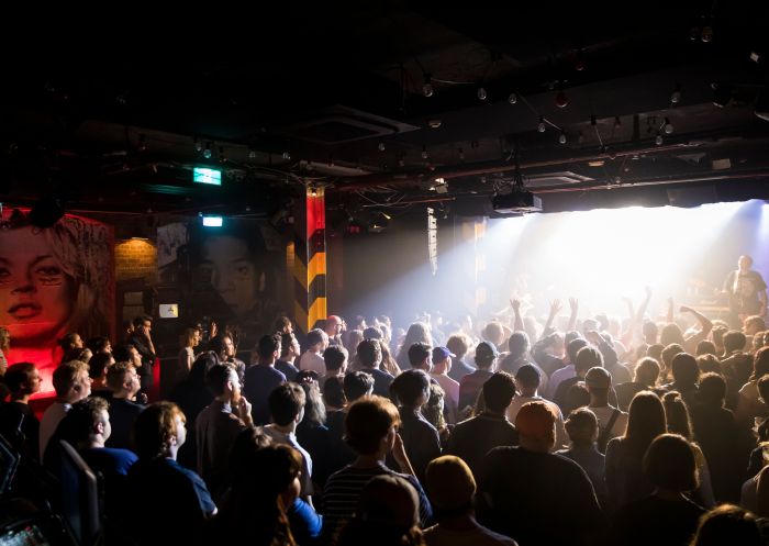 Patrons enjoying live music, Oxford Art Factory, Darlinghurst