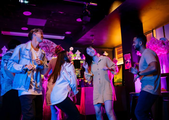 Young people enjoying a night out, Goros, Surry Hills