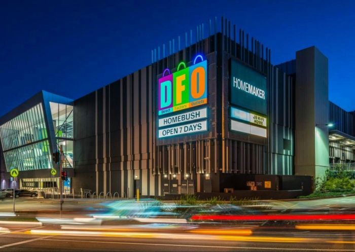 Outside of building, DFO Homebush, Homebush - Credit: DFO Homebush