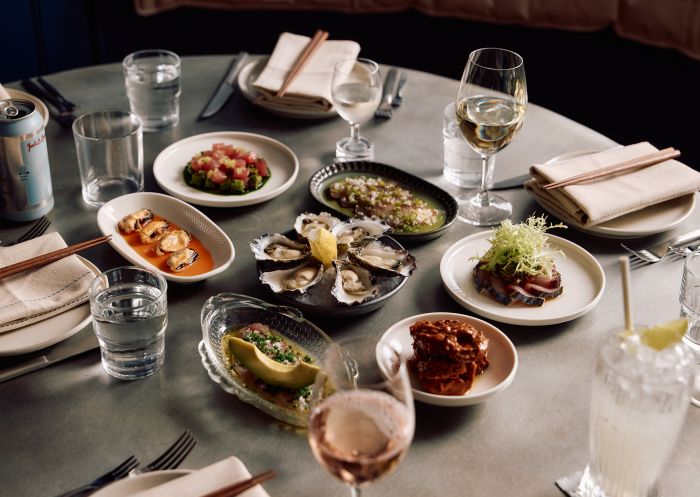 Table of dishes, Mister Grotto, Newtown - Credit: Hugh O'Brien | Machine XYZ Studio