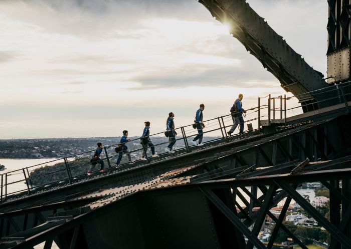 Family enjoying the Burrawa Indigenous Experience, BridgeClimb, Sydney