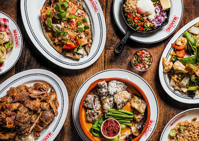 Aerial view of plates of food, Sir Manong, Eastern Creek - Credit: Sir Manong