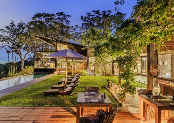  Outdoor pool with evening lights, Spicers Sangoma Retreat, Bowen Mountain - Credit: Spicers Sangoma Retreat