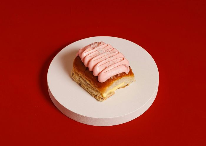 Humble finger bun on a plate, Humble Bakery, Surry Hills - Credit: Caroline McCredie