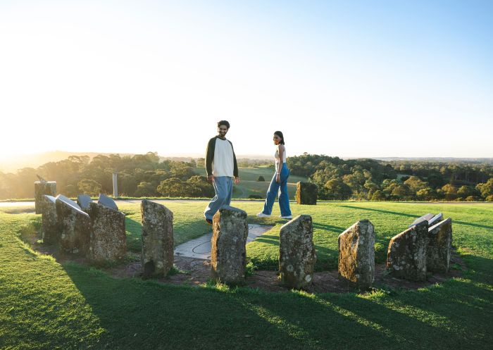 Couple visits the Australian Botanic Garden, Mount Annan