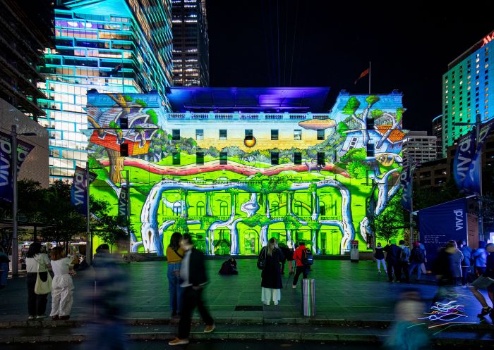 Hit the road with national icon Reg Mombassa - Vivid Sydney 2024, Customs House, Circular Quay