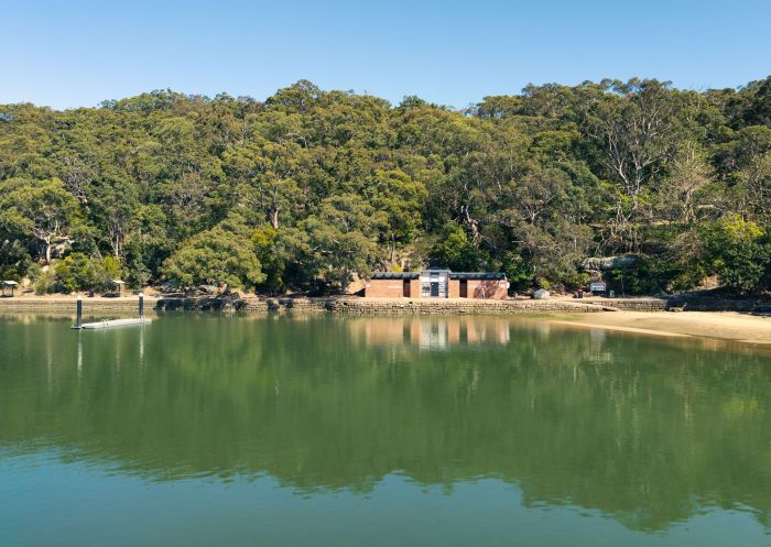 View of water and building, Jewfish Bay Baths, Oatley