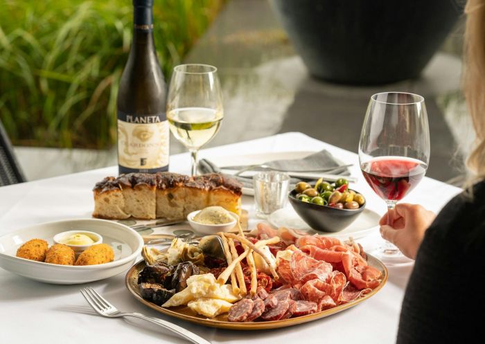 Antipasti and wine, Oliveto, Rhodes - Credit: Leigh Griffiths