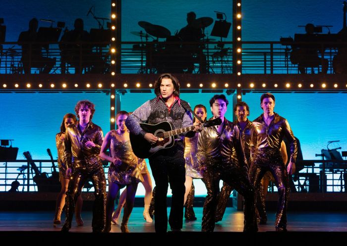 Cast performing,  A Beautiful Noise: The Neil Diamond Musical, Sydney Lyric Theatre - Credit: Slip Publicity
