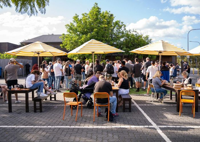 Car park with full tables, The Albion Hotel Parramatta, Parramatta - Credit: Solotel Pty Ltd