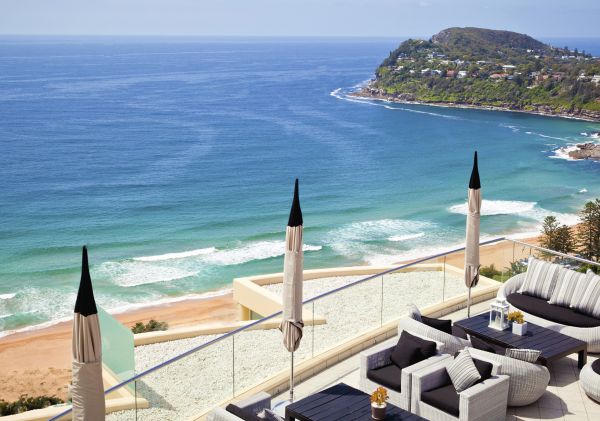 Scenic ocean views from Jonah's Restaurant and Boutique Hotel at Whale Beach, Sydney