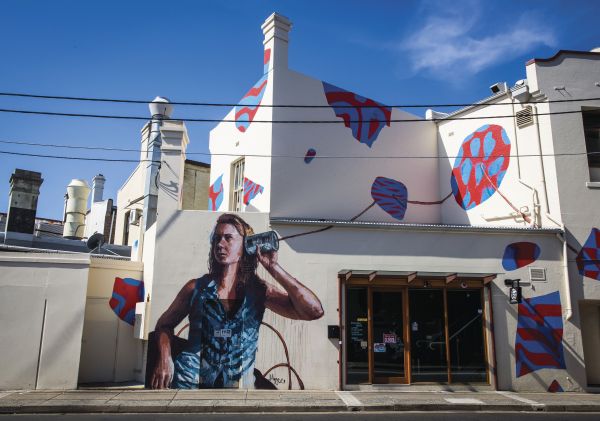 Street art in Newtown - Church Street mural