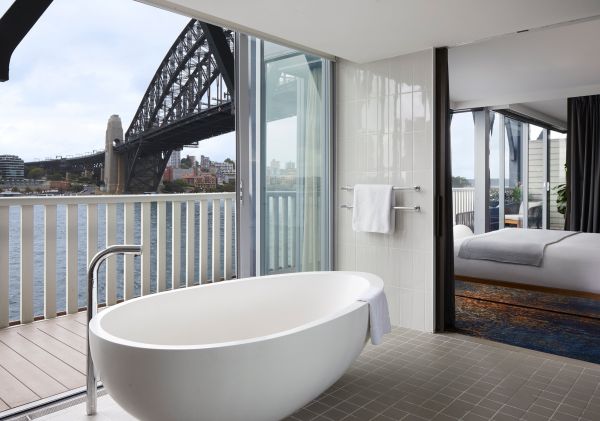 Admiral Suite Bathroom - Pier One Sydney Harbour. Image Credit: Dave Wheeler