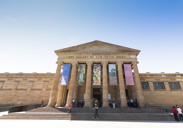 People visiting the Art Gallery of New South Wales in Sydney