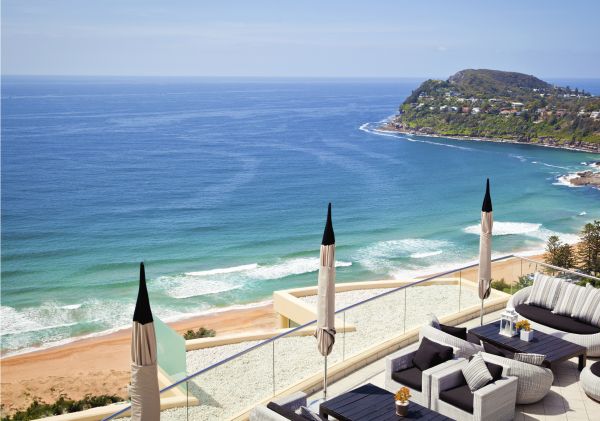 Outdoor terrace at Jonah's Restaurant and Boutique Hotel, Whale Beach