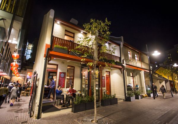 Spice Alley and restaurants along Kensington Street, Chippendale