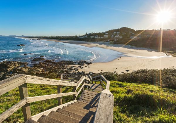 Lighthouse Beach Coastal Walk Stairs, Port Macquarie Coastal Walk. Image Credit; Lindsay Moller Productions - Port Macquarie Hastings Council Lighthouse Beach Coastal Walk Stairs, Port Macquarie Coastal Walk
