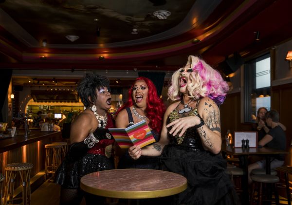 Drag artists getting ready for Drag n' Dine at The Imperial Erskineville in Sydney's inner west
