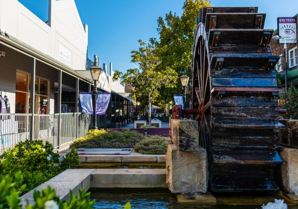 Shops along George Street in the historic suburb of Windsor
