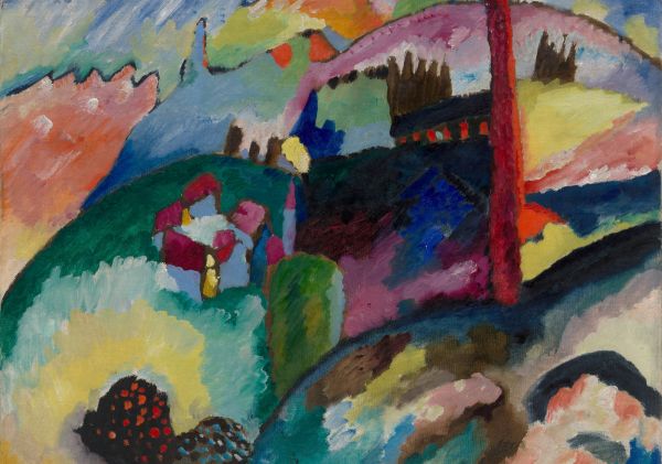 Vasily Kandinsky 'Landscape with factory chimney' 1910 - Credit: Solomon R. Guggenheim Foundation