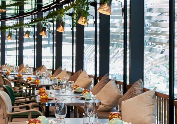 Dining area at XOPP, Haymarket