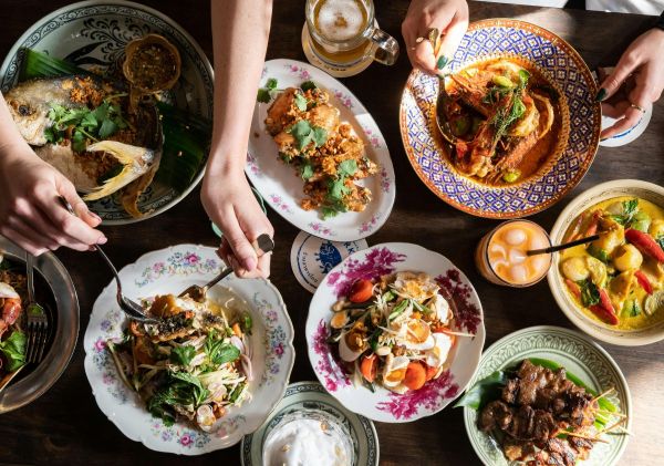 Table of dishes of food, Porkfat, Haymarket - Credit: Leigh Griffiths | Porkfat